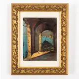 Federico Maragliano, Genova, 1873 - 1952 / Alassio vista da Santa Croce / Monogramma F M in basso a destra, oil on cardboard telato
