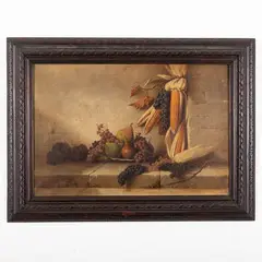Giuseppe Falchetti, Caluso, 1843 - Torino, 1918 / Natura morta con ortaggi e frutta / Firmato G Falchetti e datato 1867 in basso a sinistra, oil on canvas