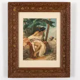 Stefano Ussi, Firenze, 1822 - 1901 / Il ritorno dello sceicco / Firmato S Ussi in basso a destra