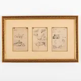 Alberto Pasini, Busseto, 1826 - Cavoretto, 1899 / Studi di animali e figure / Firmati A Pasini in basso a destra e datati gennaio 60 a sinistra, pencil on paper
