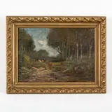 Torino, 1853 - 1922 / Paesaggio campestre by Vittorio Bussolino, oil on panel, offered Feb 2023