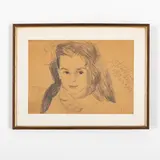 Guido Tallone, Bergamo, 1894 - Alpignano, 1967 / Ritratto di bambina / Firmato G Tallone e datato 30 6 47 in basso a destra