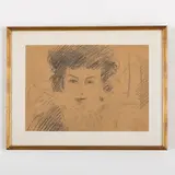 Guido Tallone, Bergamo, 1894 - Alpignano, 1967 / Ritratto di donna / Firmato G Tallone in basso a sinistra