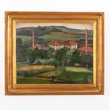 Eleonora Panzeri, Milano, 1896 - 1976 / Le fornaci in Brianza / Firmato E Panzeri e datato 1942 in basso a destra, oil on panel