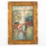 Biella, 1931 - 2007 / Il fiume / Firmato E Pozzato e datato 64 in basso a sinistra by Epifanio Pozzato, oil on canvas, offered Feb 2023