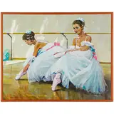 Adzhamka Kirovograd, 1949 / Prima del balletto / Firmato An Shopov in basso a sinistra by Anatoliy Gavrilovich Shapovalov, oil on canvas, offered Apr 2023