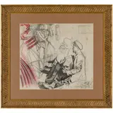 Viktor Zaretsky, Belopolye, 1925 - Kiev, 1990 / Un musicista / Firmato V Zaretsky in basso a destra, pencil on paper