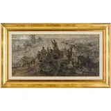 Danil Ivanovich Bezugly, Ivanivtsi, 1914 - Kiev, 1977 / Studio per il dipinto Battaglia sul Dnepr, 1946, oil on cardboard