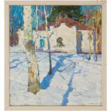 Glukhiv, 1924 - Odessa, 1994 / Casa di Lisogub, abitazione di Shevchenko / Firmato Lomikin K in basso a destra by Kostantin Matvyevich Lomykin, oil on cardboard, offered Apr 2023