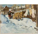 Nikolai Nikitovich Repin, 1932 / Paesaggio invernale / Firmato N Repin in basso a destra, oil on cardboard applicato on canvas