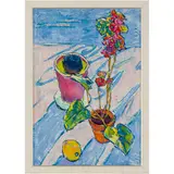 Vasyl Dmitrovich Chegodar, Chervonyy Yar, 1918 - Kiev, 1989 / Natura morta con begonia e cactus, oil on cardboard
