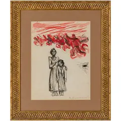 Belopolye, 1925 - Kiev, 1990 / Il dolore / Firmato V Zaretsky in basso a destra by Viktor Zaretsky, mixed media on paper, offered Apr 2023