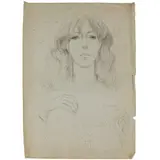 Viktor Zaretsky, Belopolye, 1925 - Kiev, 1990 / Ritratto di Lesia, 1987 / Firma, V Zaretsky, titolo e data 1987 in basso a destra, pencil on paper