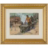 Olexandr Grigorovich Maksimenko, Vilkhovatka, 1916 - Kyiv, 2011 / In cantiere / Firmato O Maksimenko in basso a sinistra