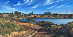 View of Hummock Pond – Nantucket Island, by Illya Kagan, Oil on Canvas, offered Aug 2022