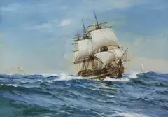 The Old Campaigner by Montague Dawson, circa 1920, Gouache on Paper, offered Aug 2022