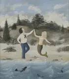 Martha Cahoon, Seaside Dance, Oil on Panel
