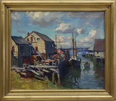 Gloucester Morning by Emile Albert Gruppe, Oil on Canvas, offered Aug 2022