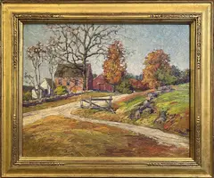 Homestead in New Hampshire by Anne Ramsdell Congdon, circa 1927, Oil on Canvas, offered Aug 2022