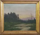 Sunset in the Marsh by John Haapanen, Oil on Canvas, offered Feb 2021