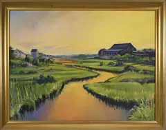 Hither Creek, Nantucket by Illya Kagan, Oil on Canvas, offered Feb 2021