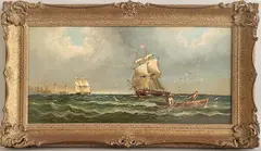 Frederick Tordoff, The Whaling Port of Whitby, Oil on Canvas
