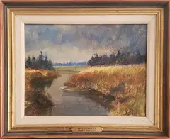 Fall Shadows by Frank Handlen, Oil on Board, offered Feb 2021