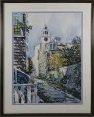 William Welch, Stone Alley, Watercolor on Paper