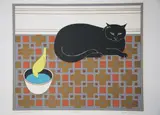 Will Barnet, Cat and Canary, Serigraph on Paper