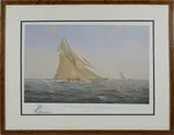 Richard Loud, Babboon Preparing to Round the Mark off Marblehead, Lithograph