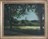Paul Longnecker, Lily Pond, Oil on Canvas