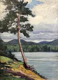 Isabelle Hollister Tuttle, Overcast, Oil on Board