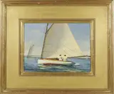 Sailing Lesson by Donald W. Demers, Oil on Board, offered Jul 2021