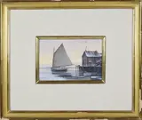 Nantucket Harbor in Winter by Donald W. Demers, Gouache on Paper, offered Jul 2021