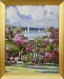 Nantucket Roses by Deborah Controne, Oil on Canvas, offered Jul 2021
