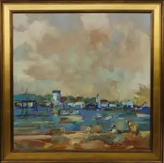 From Children’s Beach by David Lazarus, Oil on Canvas, offered Jul 2021