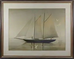 C. Robert Perrin, Sailing in the Caribbean, Watercolor on Paper