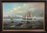 Brian Coole, A Shoal of Sperm Whale, 1833