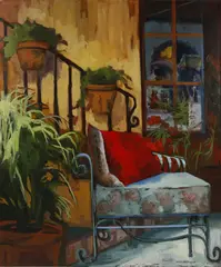 Stop Look and Listen by Anne Sutherland, Oil On Canvas, offered Jul 2021