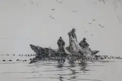 Pulling in the Nets by Seab Hallagher, Engraving, offered Jul 2021