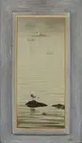 Robert Perrin, Slack Tide at Brant Point with Seagull, Watercolor on Paper