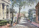 Paul Arsenault, Centre Street, Nantucket, Oil on Canvas