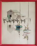 Nantucket Harbor by Large Doris and Richard Beer, Watercolor on Paper, offered Jul 2021