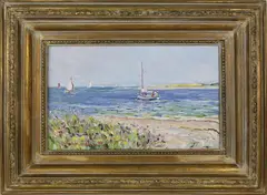 Resting in the Inner Harbor by Jan Pawlowski, Oil on Canvas, offered Jul 2021