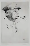 Old Nantucketer by Emily Hall, Engraving, offered Jul 2021