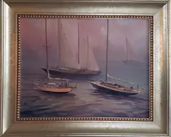 In The Mist of Sailing by Christopher Bonelli, Oil on Canvas, offered Jul 2021