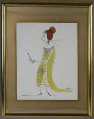 Ms. Flapper by Polly Bushong, Mixed Media Portrait, offered Dec 2021
