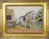 Minna G. Webb, Lane to the Sea, Nantucket, 1935, 1935, Oil on Canvas
