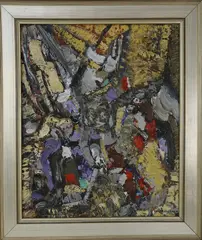 Oscar Gauthier, Composition, 1957, Oil on Canvas