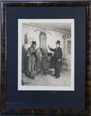 James David Smillie, After Eastman Johnson (American 1824-1906), Etching “